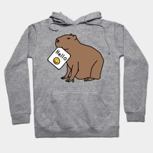 Cute Capybara Says Hello Hoodie